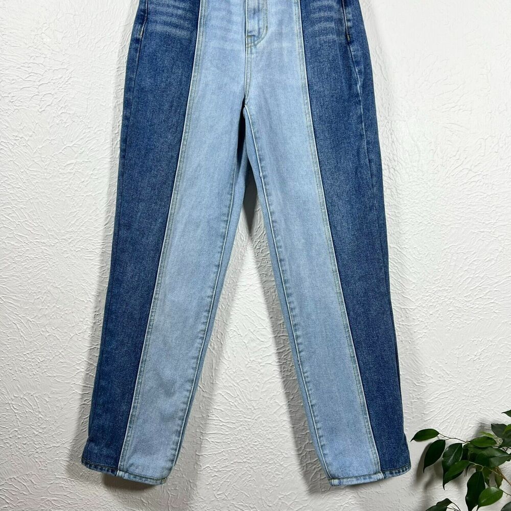 PacSun 90s Eco Two-Tone High Rise Colorblock Patch Boyfriend Jeans Women's 24 - Picture 6 of 15